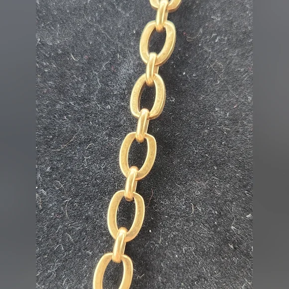 VTG J. Crew Goldtone Crystal Rhinestone Cluster Bib Statement Necklace - Picture 4 of 12